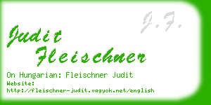 judit fleischner business card